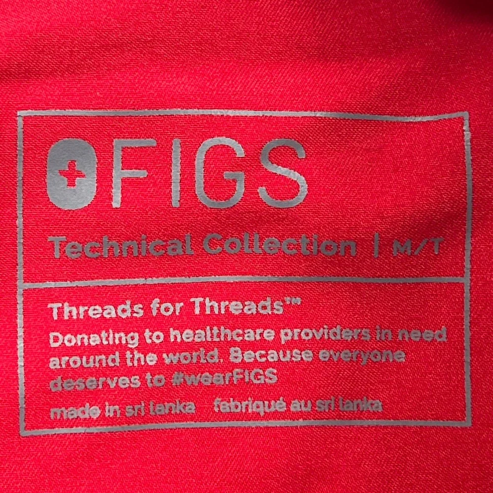 FIGS Tansen Jogger Scrub Pants Mens Medium Tall Red Technical Stretch MXXSW2004T